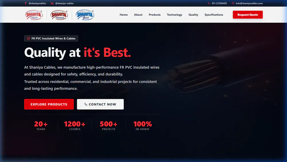 SHANIYA CABLES - Manufacturing B2B project by WyVE Media